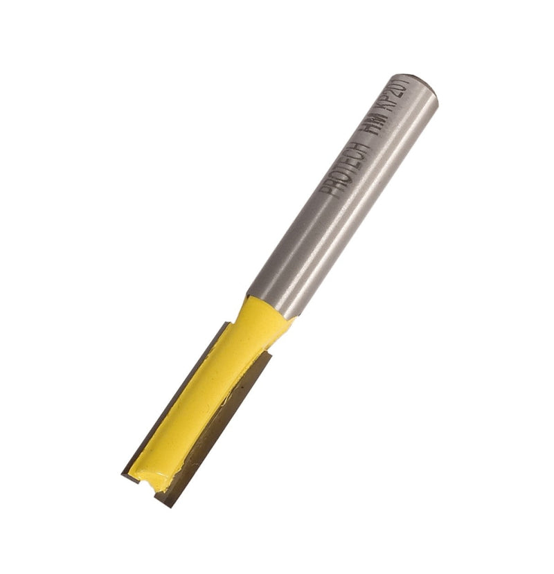 Pro-Tech | Router Straight Bit 6.35mm x 19mm Cut 2 Flute Metric 1/4" Shank - Toolcraft