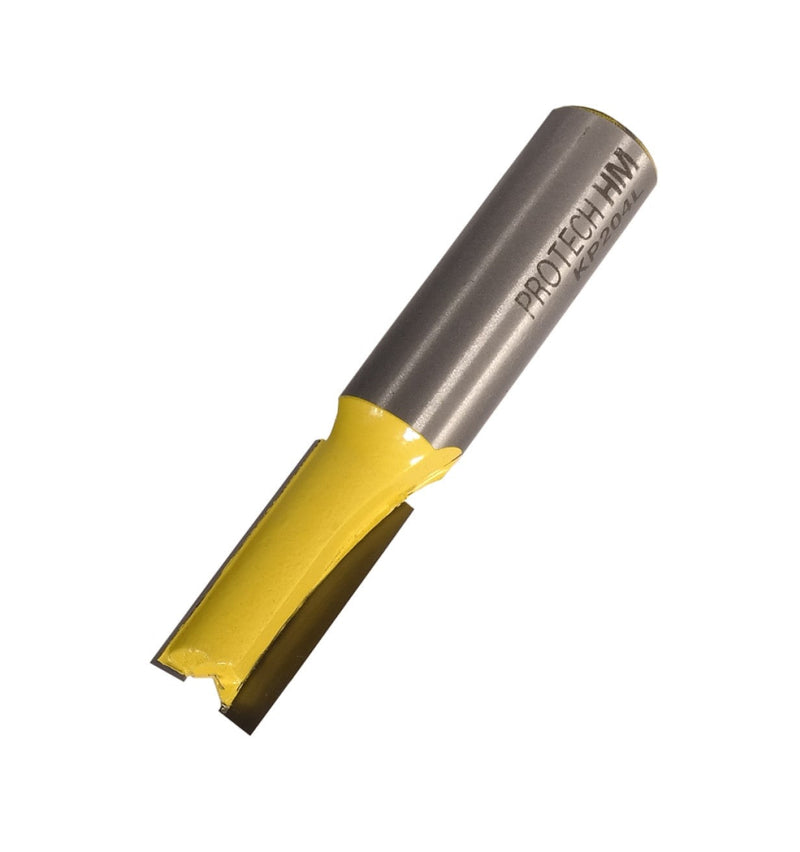 Pro-Tech | Router Straight Bit 9.5mm x 25.4mm Two Flute Long 1/2" Shank - Toolcraft