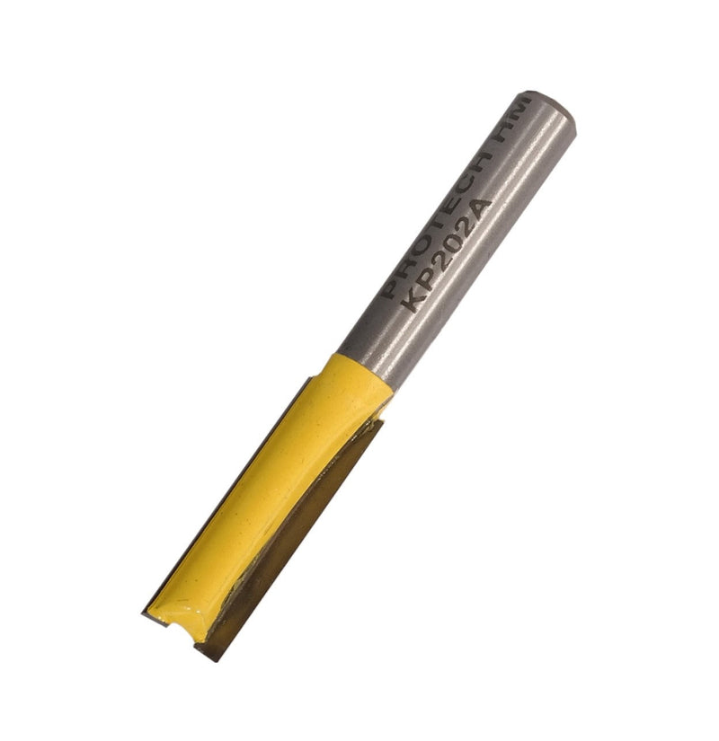 Pro-Tech | Router Straight Bit 7.9mm x 25.4mm Two Flute Long 1/4" Shank - Toolcraft