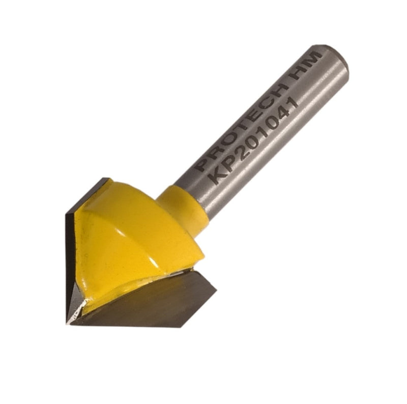Pro-Tech | Router V-Groove Bit 3/4" X 5/8" 90 Degree 1/4" Shank - Toolcraft