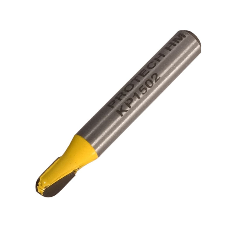 Pro-Tech | Router Veining Bit Round Nose One Flute 3/16" X 5/16" 1/4" Shank - Toolcraft