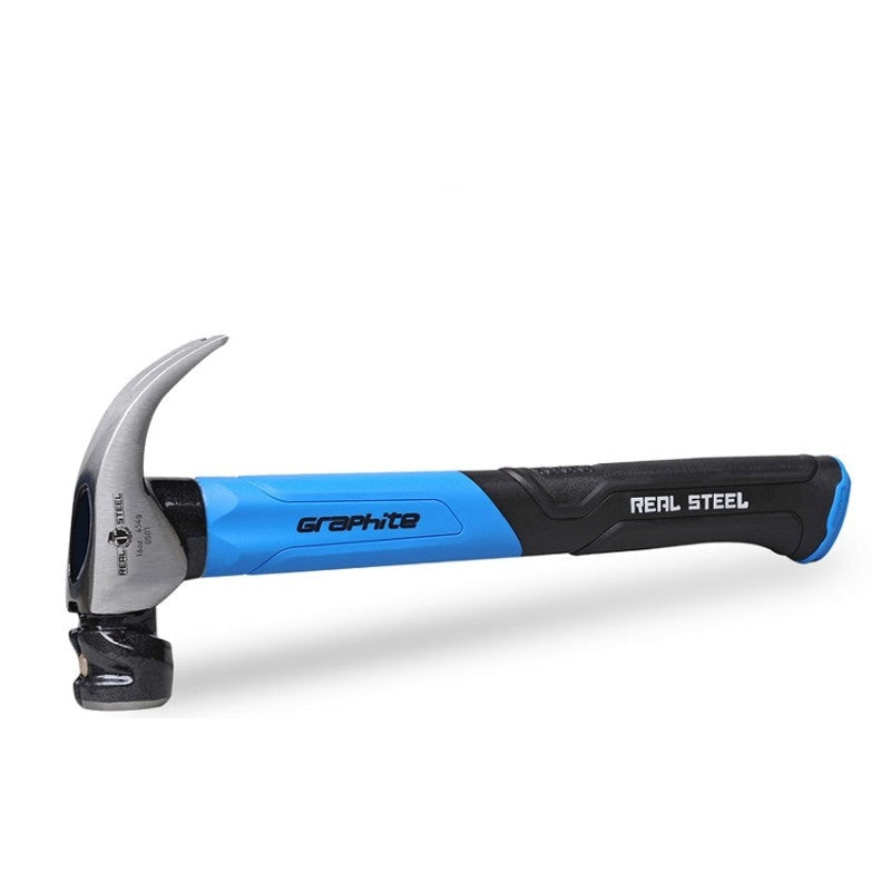 Real Steel | Hammer, Claw, Curved, Jacketed Graphite, 450g - Toolcraft