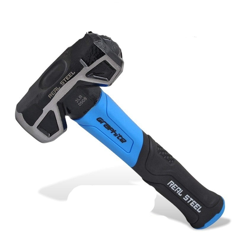 Real Steel | Sledge Hammer, Cross Strike, Jacketed Graphite, 1360g - Toolcraft