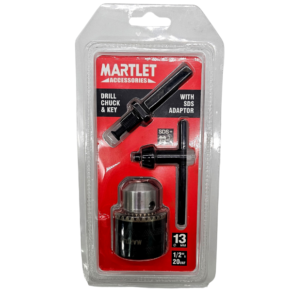 Martlet | Chuck & Key with SDS-plus Adaptor ½" X 20unf 13mm