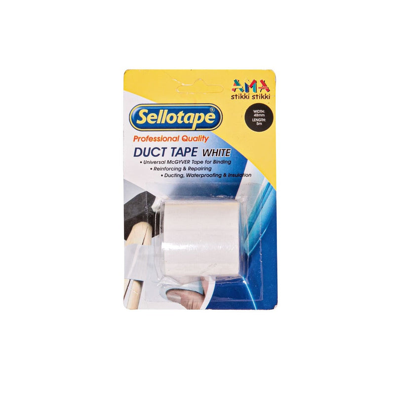 Sellotape | Duct Tape White 48mmX5m - Toolcraft