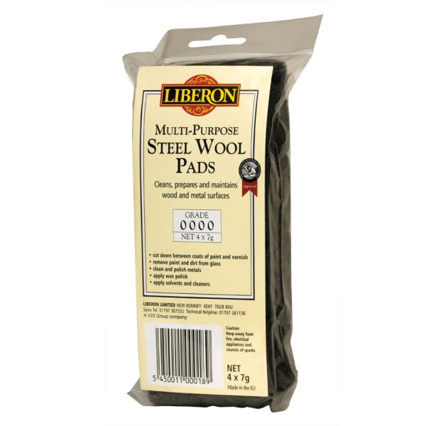 Liberon | Steel Wool #0000 Finishing 4X7g Pks
