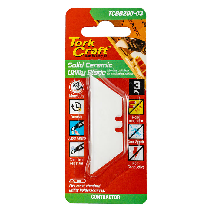 Tork Craft | Utility Blade Ceramic Solid 60mm X 19mm 0.60mm 3Pc