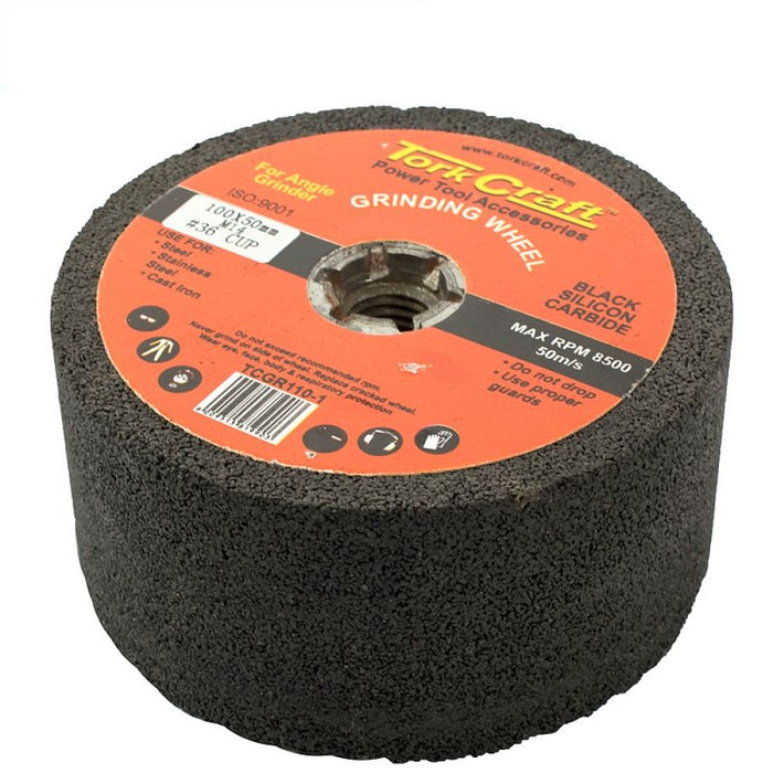 Tork Craft | Grinding Wheel 100x50 M14 Bore - #36 Cup - Angle Grinder