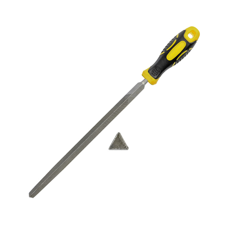 Tork Craft | Steel File Triangle 200mm 2nd Cut-Toolcraft