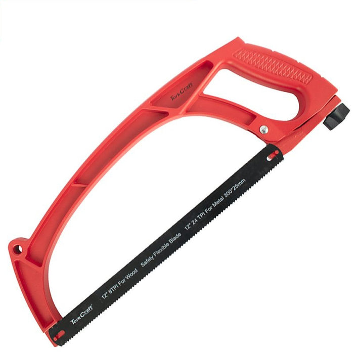 Tork Craft | Aluminium Alloy Hacksaw Frame 300mm c/w Flexible Double Edge Blade