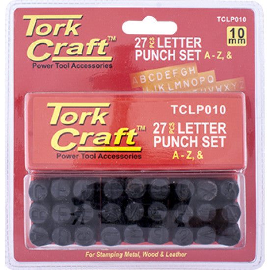 Tork Craft | Letter Punch Set 10mm (A-Z) Black Finish