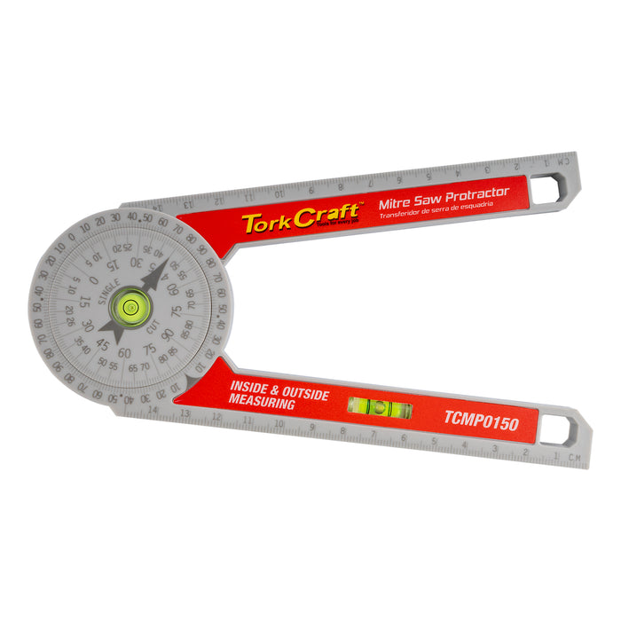 Tork Craft | Mitre Saw Level Protractor 150mm 360°