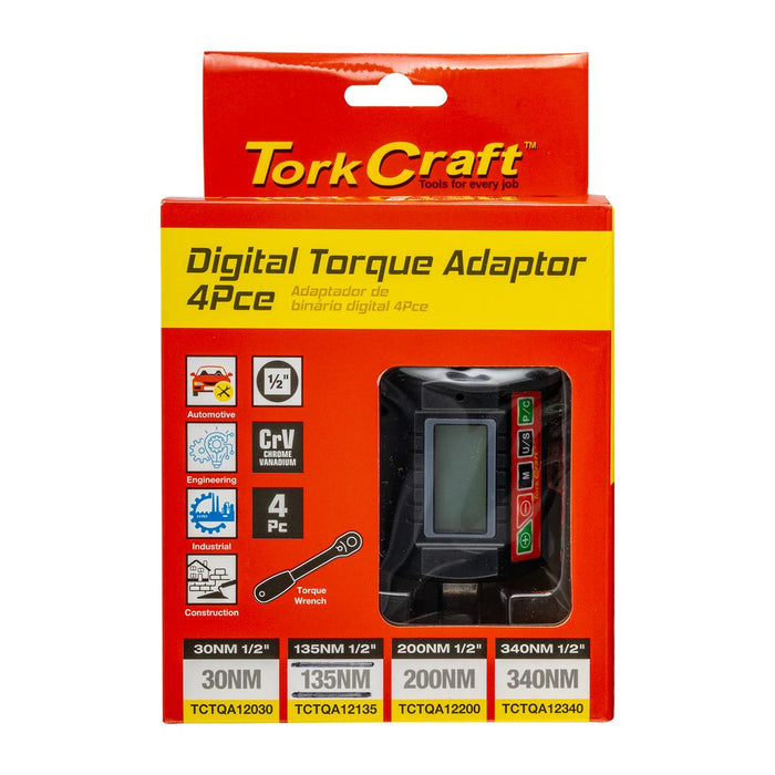 Tork Craft | Digital Torque Gauge/Adaptor 4-135NM 1/2"DR 2% ACC