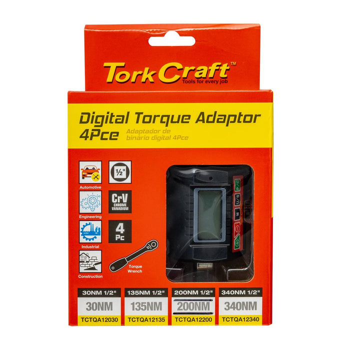 Tork Craft | Digital Torque Gauge/Adaptor 6 - 200NM 1/2"DR 2% ACC
