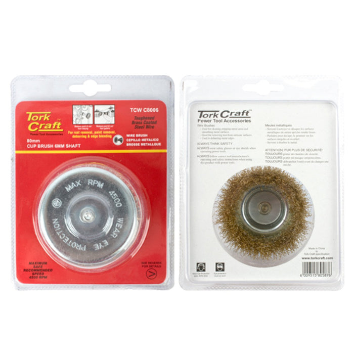 Tork Craft | Wire Cup Brush 80x6mm Shaft