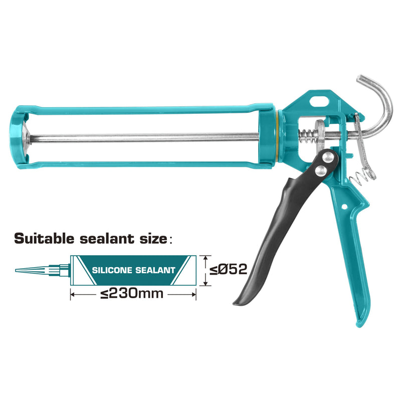 TOTAL | Caulking Gun 9 Skeleton with Rotary Function THT21509-Toolcraft
