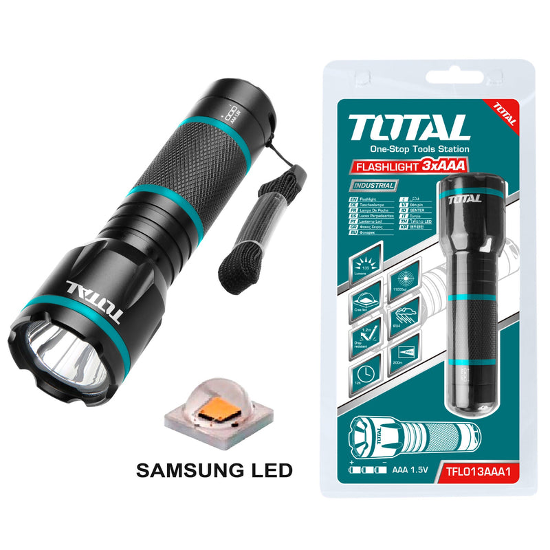TOTAL | Flashlight - Aviation Grade 200 Lumens TFL013AAA58-Toolcraft