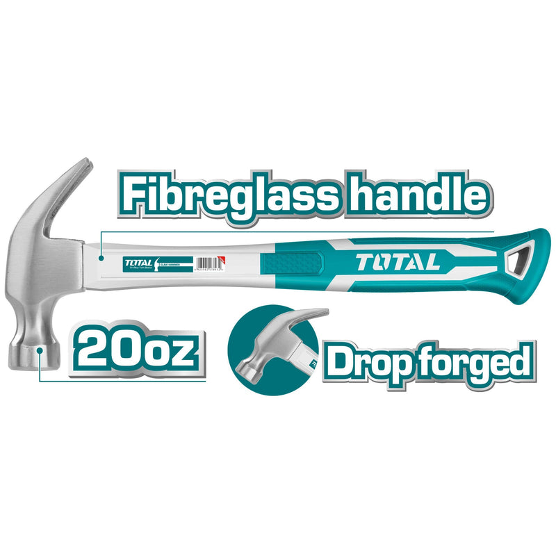 TOTAL | Hammer Claw 560g/200oz F/G Handle THT73206-Toolcraft