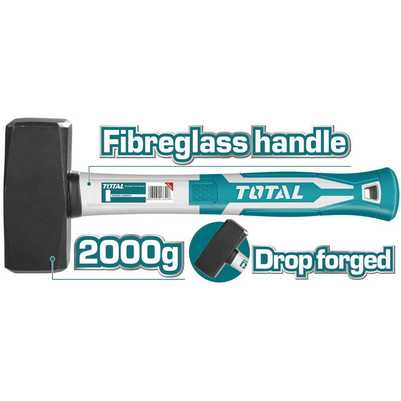 TOTAL | Hammer Club 2kg with F/G Handle THST62000-Toolcraft