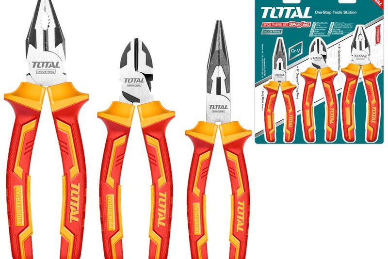 TOTAL | Insulated Plier Set 3Pc THT2K0302-Toolcraft
