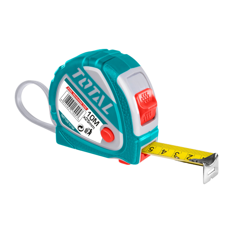 TOTAL | Measuring Tape 10mx25mm Metric Only TMT126101M-Toolcraft