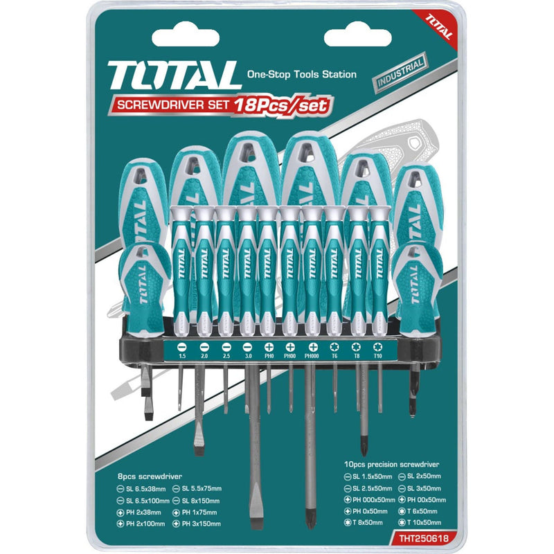 TOTAL | Screwdriver & Precision Set 18Pc THT250618-Toolcraft