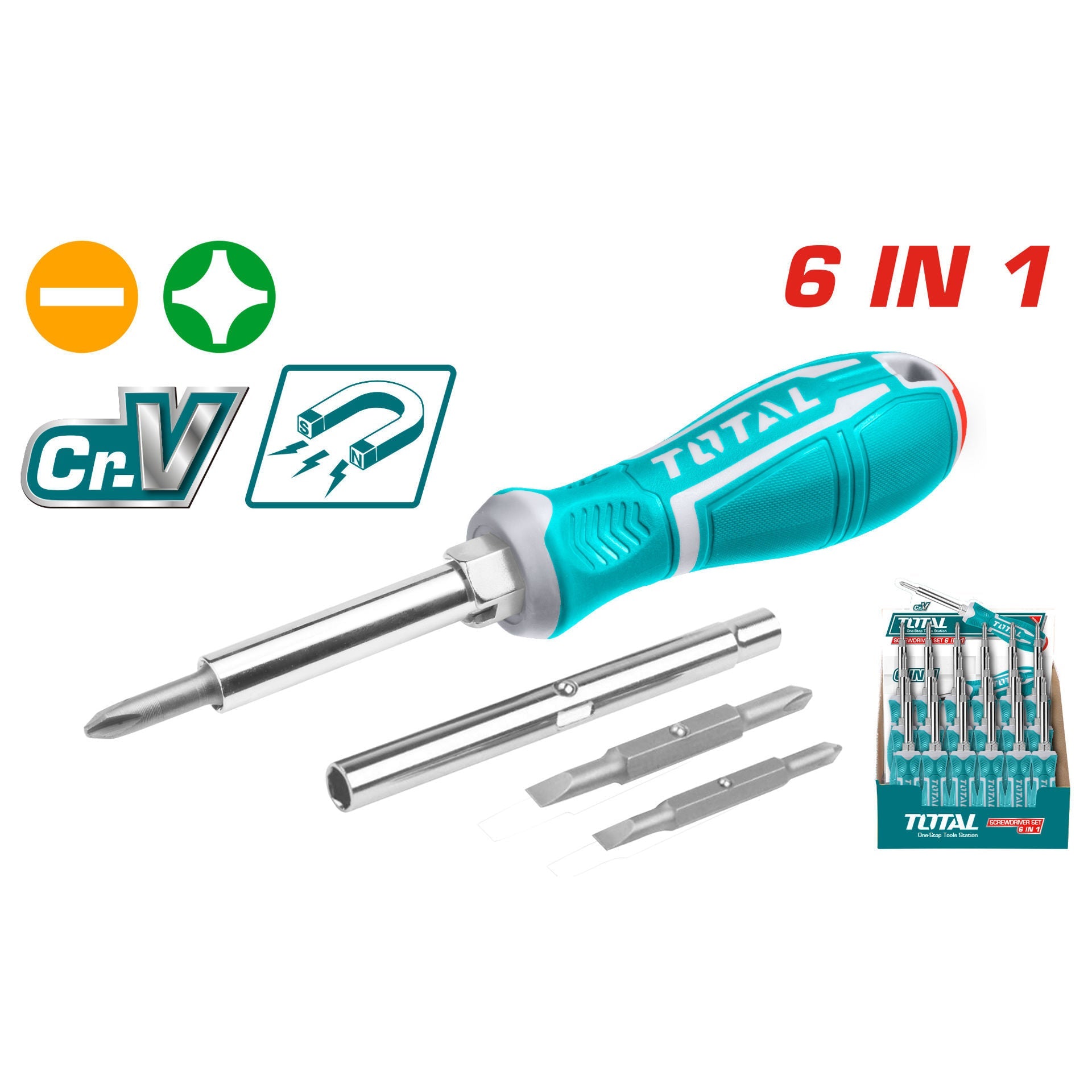 TOTAL | Screwdriver Set 6 in 1 | Toolcraft South Africa