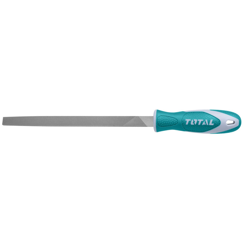 TOTAL | Steel File 200mm Flat with Handle T12 THT91186-Toolcraft