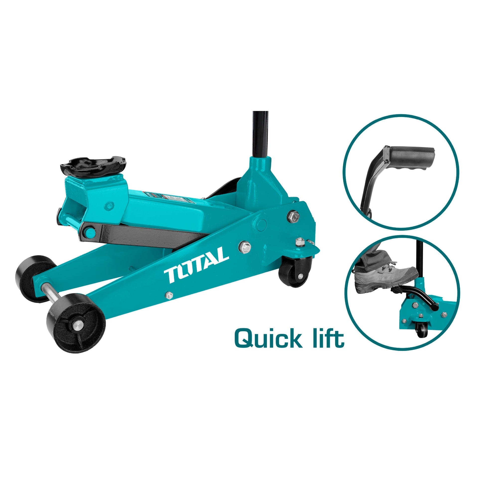 TOTAL | Trolley Jack 3 Ton (Min: 145mm Max: 500mm) | Toolcraft