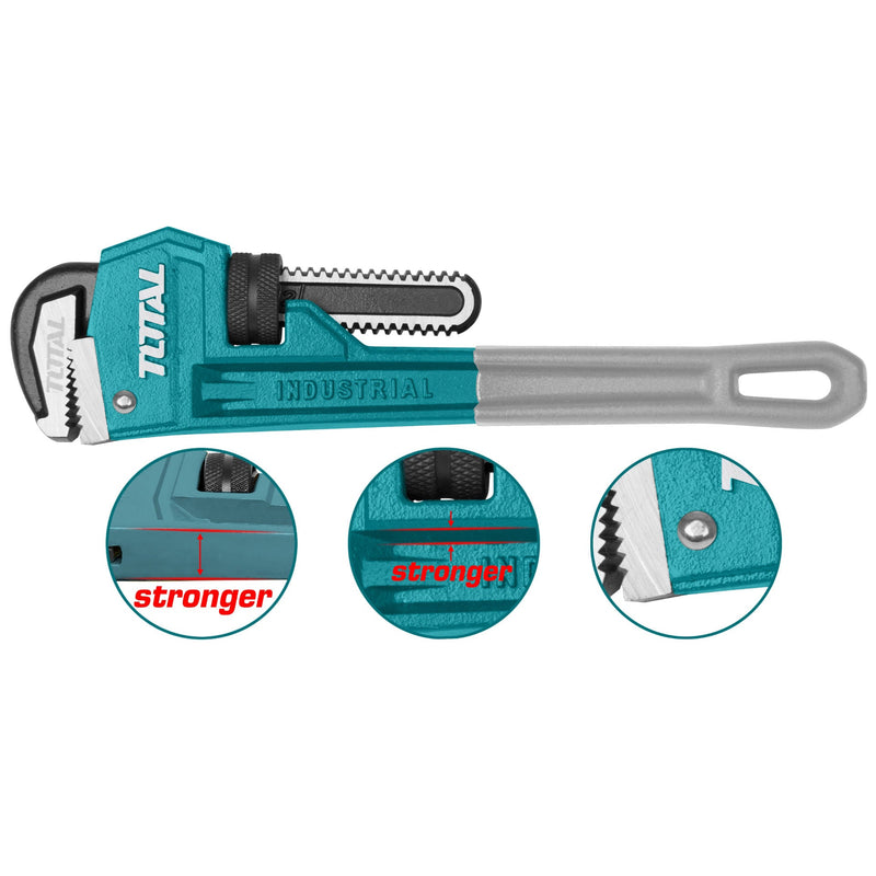 TOTAL | Wrench Pipe 350mm/14" - Cast Body THT171146-Toolcraft