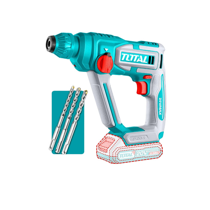 TOTAL | Cordless 20V Rotary Hammer SDS-Plus 16mm - (Battery Excluded)