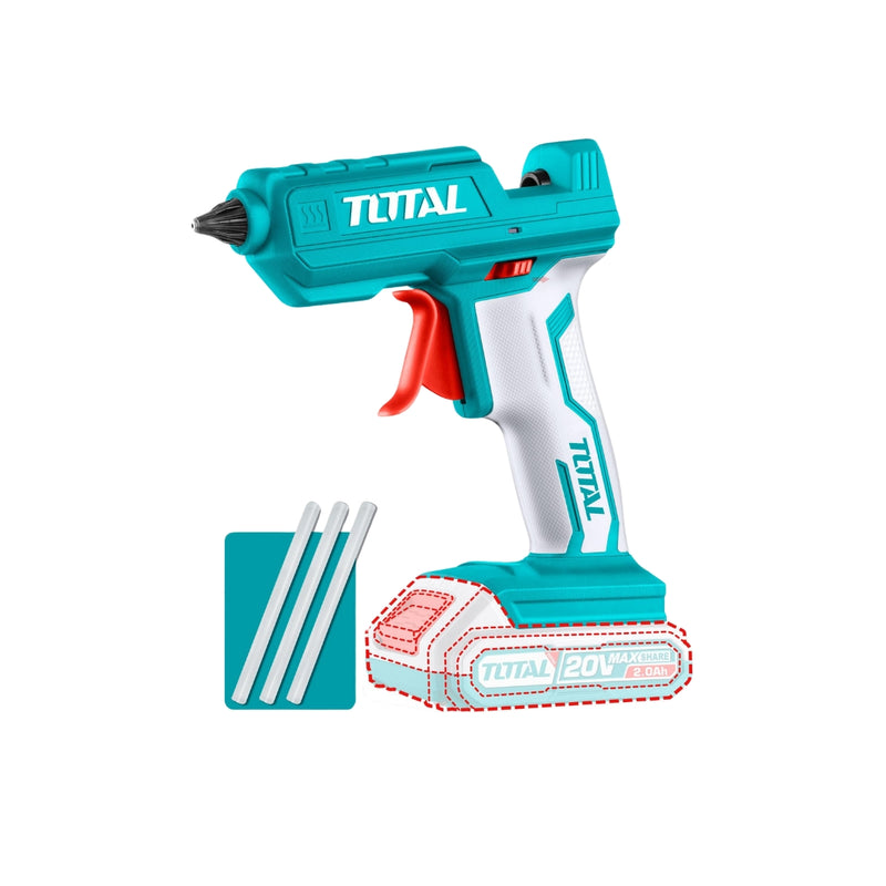 TOTAL | Cordless Glue Gun 20V - (Battery Excluded)-Toolcraft
