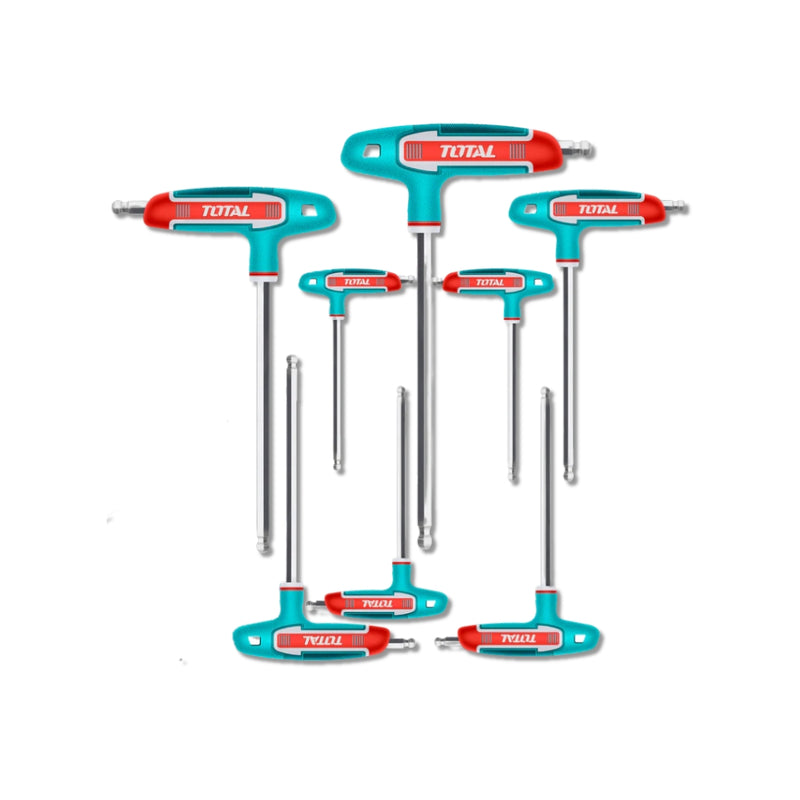 TOTAL | T-Handle Ball Point Hex Wrench - 8pc-Toolcraft