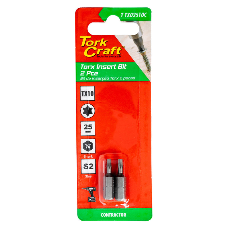 Tork Craft | Classic Bit Torx 25mm 2Pc - Various Sizes TX4-Toolcraft