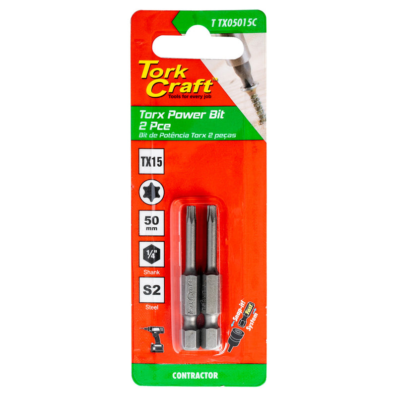 Tork Craft | Classic Bit Torx 50mm 2Pc - Various Sizes TX30-Toolcraft