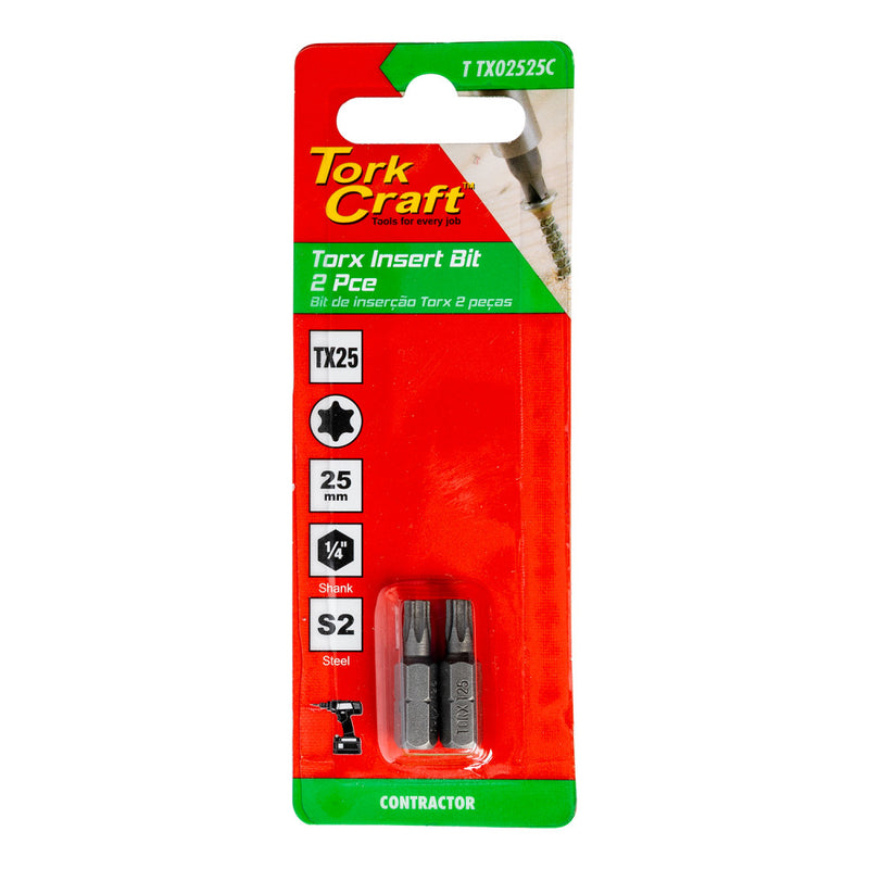 Tork Craft | Classic Bit Torx 25mm 2Pc - Various Sizes TX4-Toolcraft