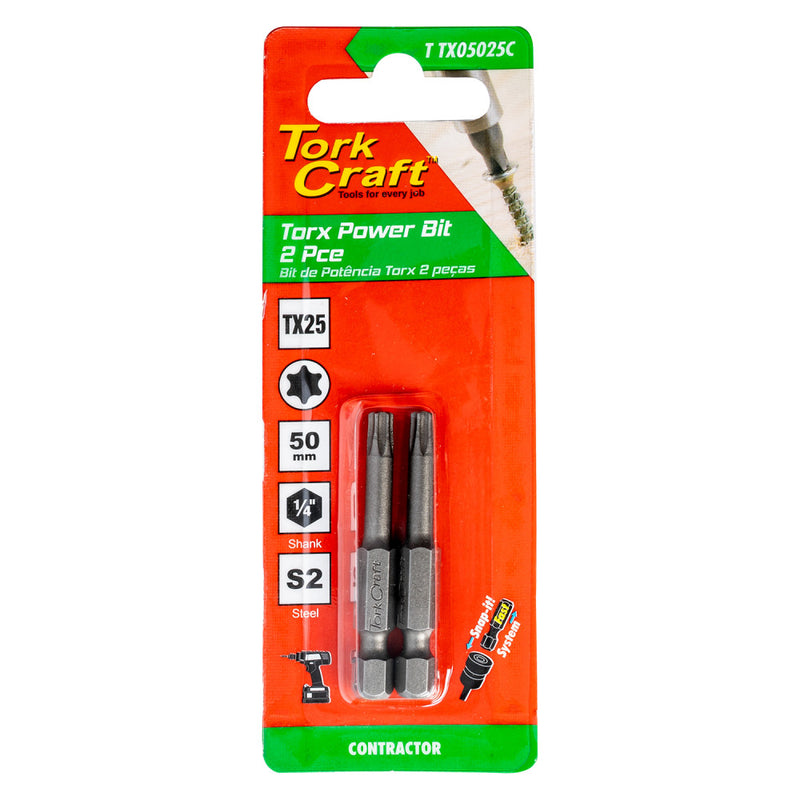Tork Craft | Classic Bit Torx 50mm 2Pc - Various Sizes TX30-Toolcraft