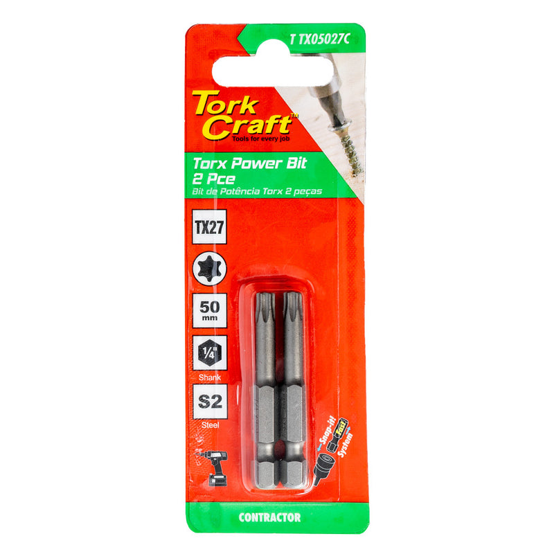 Tork Craft | Classic Bit Torx 50mm 2Pc - Various Sizes TX30-Toolcraft