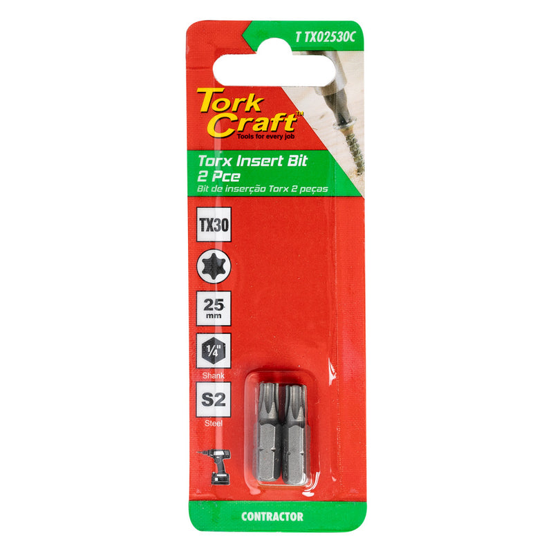 Tork Craft | Classic Bit Torx 25mm 2Pc - Various Sizes TX4-Toolcraft