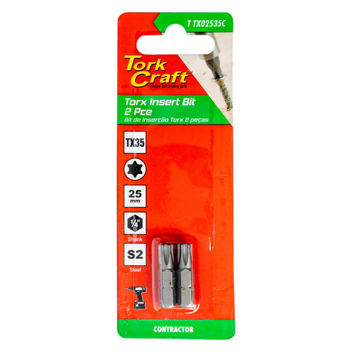 Tork Craft | Classic Bit Torx 25mm 2Pc - Various Sizes