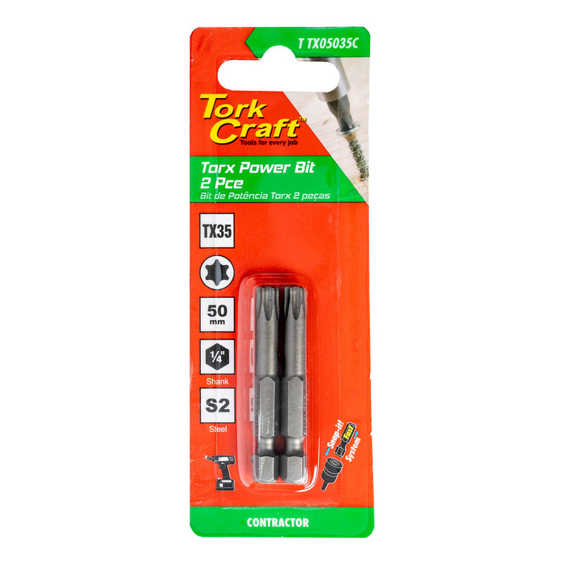 Tork Craft | Classic Bit Torx 50mm 2Pc - Various Sizes TX30-Toolcraft
