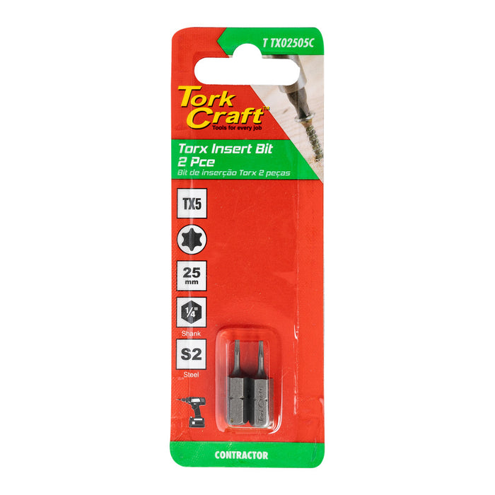 Tork Craft | Classic Bit Torx 25mm 2Pc - Various Sizes