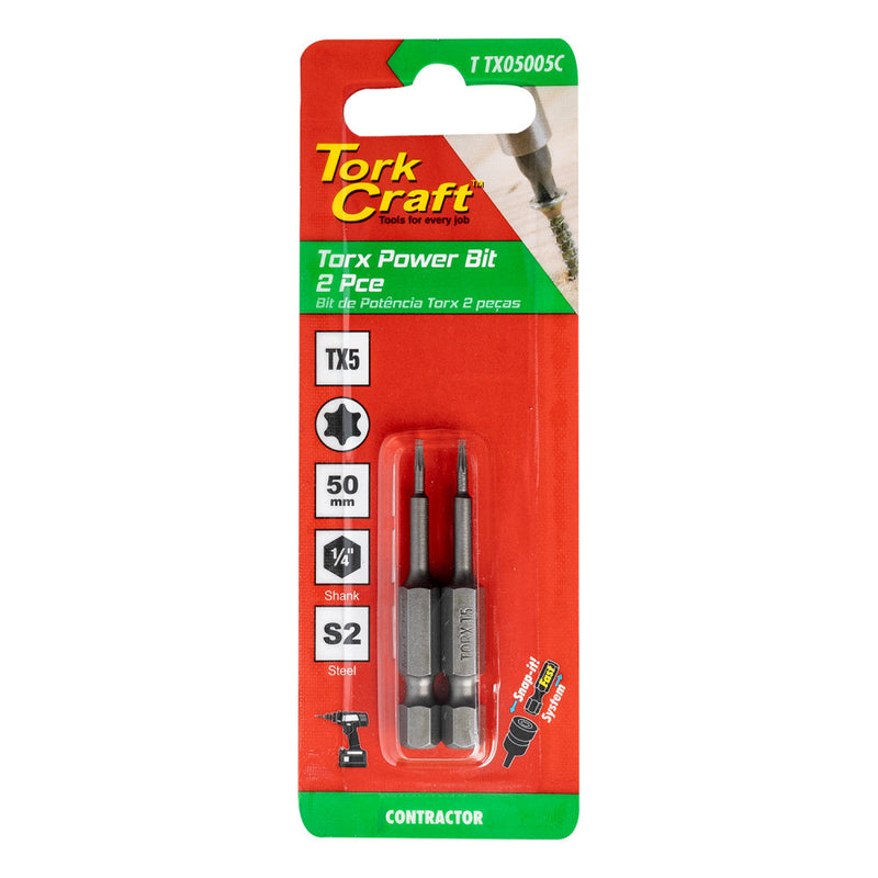 Tork Craft | Classic Bit Torx 50mm 2Pc - Various Sizes TX30-Toolcraft