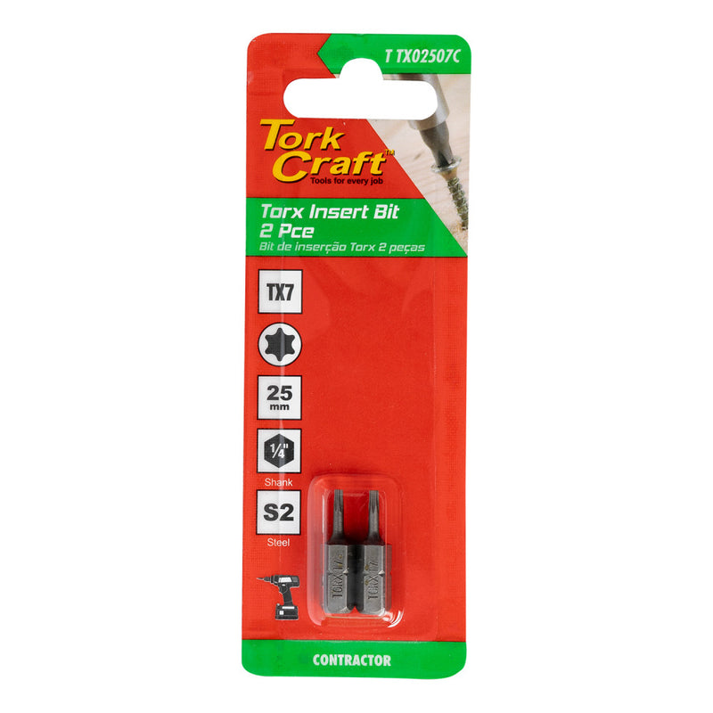 Tork Craft | Classic Bit Torx 25mm 2Pc - Various Sizes TX4-Toolcraft