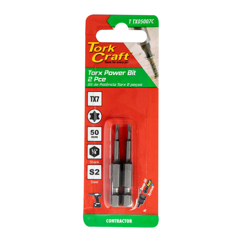 Tork Craft | Classic Bit Torx 50mm 2Pc - Various Sizes TX30-Toolcraft
