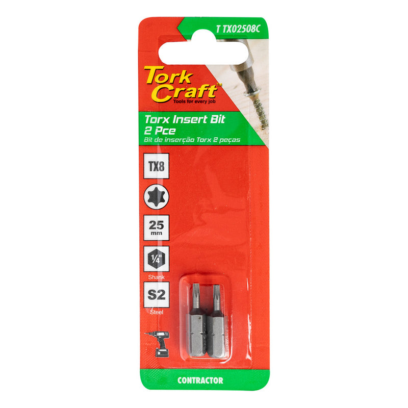 Tork Craft | Classic Bit Torx 25mm 2Pc - Various Sizes TX4-Toolcraft
