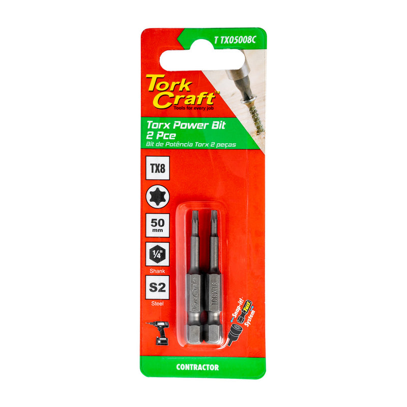 Tork Craft | Classic Bit Torx 50mm 2Pc - Various Sizes TX30-Toolcraft