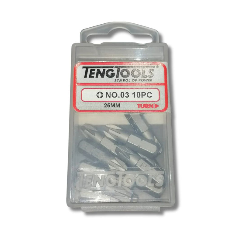 Teng Tools | Bits 1/4" 25mm PZ3 10Pc-Toolcraft