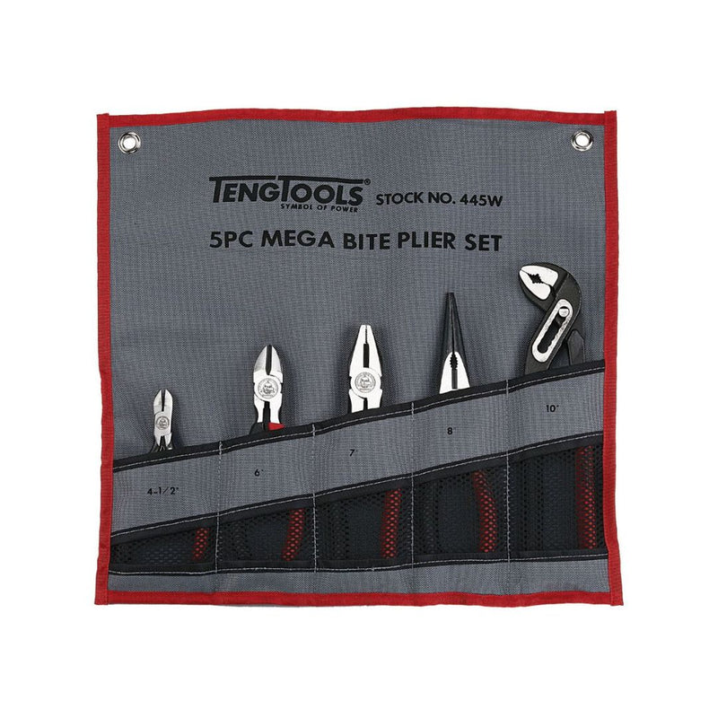 Teng Tools | Plier Set Tool Roll 5Pc-Toolcraft