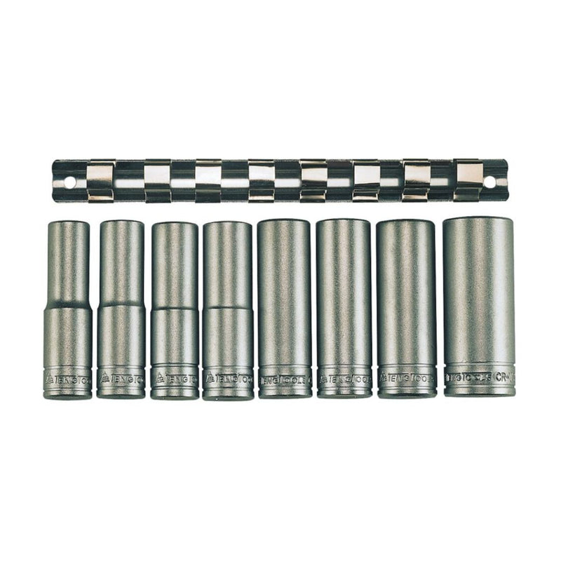 Teng Tools | Socket Clip Rail Set 1/2" Deep 6Pt 8Pc-Toolcraft